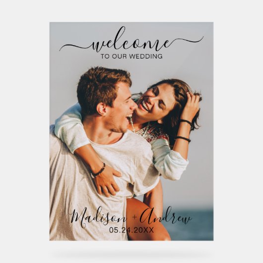 Mariage de script moderne Bienvenue (Recto)