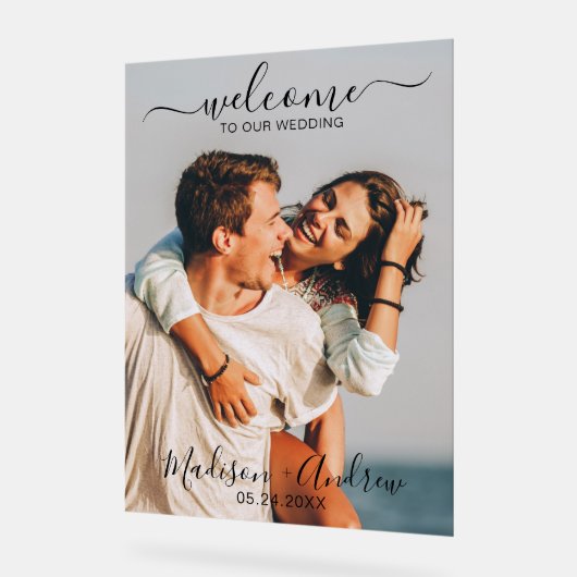 Mariage de script moderne Bienvenue (Angle)