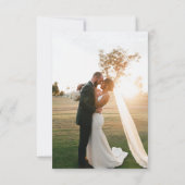 mariage de script moderne carte de remerciements (Dos)