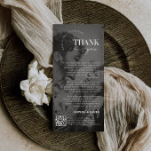 Mariage de script moderne Carte de remerciements p