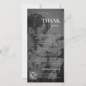 Mariage de script moderne Carte de remerciements p (Devant)