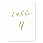 Mariage de script moderne carte numéro de table 4 (Par défaut)