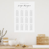 Mariage de script moderne chic, tableau de bord |  (Cuisine)