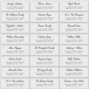 Mariage de script moderne élégant Étiquette de adr