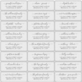 Mariage de script moderne élégant Étiquette de adr (Devant)