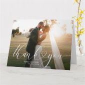mariage de script moderne et élégant merci carte p (Fleur jaune)