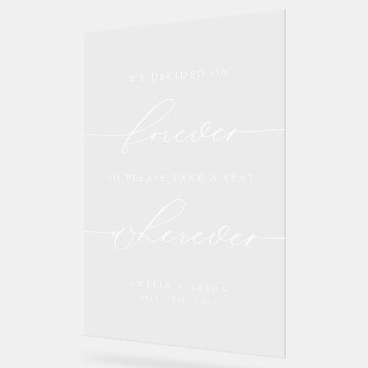 Mariage De Script Moderne Et Élégant Prendre Place (Angle)