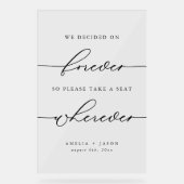 Mariage De Script Moderne Et Élégant Prendre Place (Recto)
