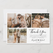 Mariage de script moderne photo Collage Carte de r (Devant)