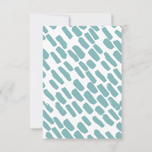 Mariage de script moderne photo Rsvp en bleu (Dos)