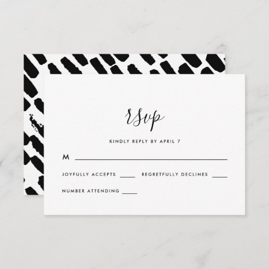 Mariage De Script Moderne Rsvp (Devant / Derrière)