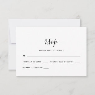 Mariage De Script Moderne Rsvp
