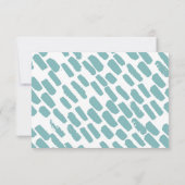 Mariage de script moderne Rsvp en bleu (Dos)