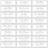 Mariage de script moderne simple étiquette de adre (Devant)