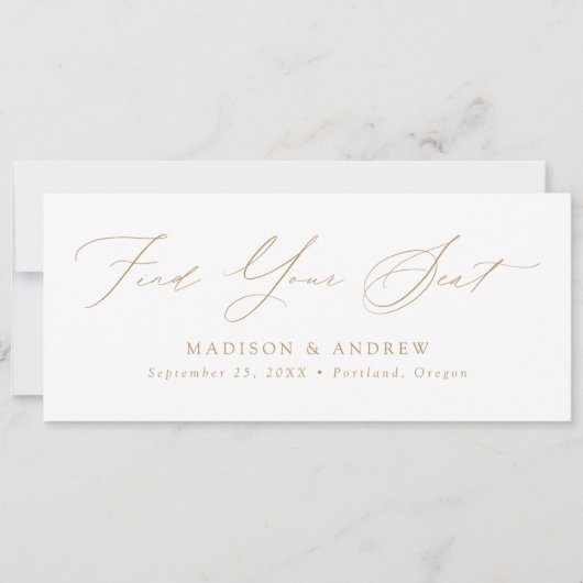 Mariage De Script Moderne Trouvez Votre Carte En-T (Devant)