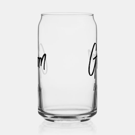 Mariage de script noir blanc Groom (Gauche)