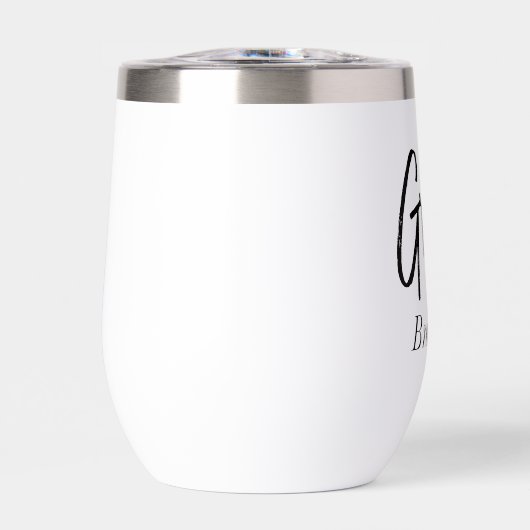 Mariage de script noir blanc Groom (Avant)