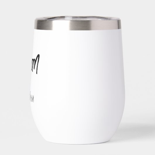 Mariage de script noir blanc Groom (Arrière)