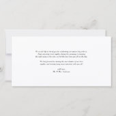 Mariage de script noir manuscrit photo Merci (Dos)