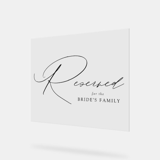 Mariage de script noir moderne élégant Réservé (Angle)