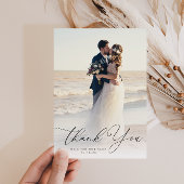 mariage de script noir tendance photo merci