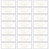 Mariage de script or moderne Étiquette de adresse (Devant)