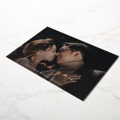 Mariage de script Rose photo Gold Foil Carte de re (Rotation)