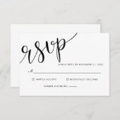 Mariage de script RSVP élégant (Devant / Derrière)