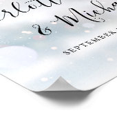 Mariage de script signature neige hiver Affiche de (Coin)