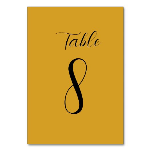 Mariage de script simple or / noir Numéro de table (Par défaut)