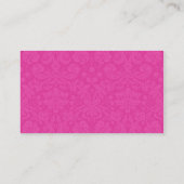 Mariage de site web Pink & Cream Design Carte de v (Dos)