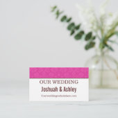 Mariage de site web Pink & Cream Design Carte de v (Debout devant)