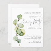 Mariage de soirée aux feuilles aquarelles bon marc (Devant / Derrière)