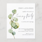 Mariage de soirée aux feuilles aquarelles bon marc (Devant)