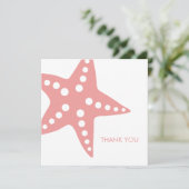 Mariage de Starfish rose Merci Carte de note (Debout devant)
