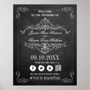 Mariage de tableau de bord fleuri Orné Bienvenue
