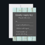 Mariage de tableau de bord RSVP<br><div class="desc">Joli turquoise bleu rustique bois mariage campagnard en damier RSVP. Ce tableau de bord et mariage rustique en bois RSVP est facilement customisé pour votre événement.</div>