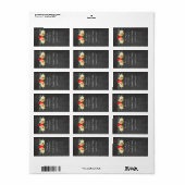 Mariage de tableau rouge sang Étiquette de baume d (Feuille entière)