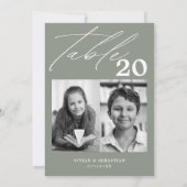 Mariage de taille minimale Numéro de table Deux im (Dos)