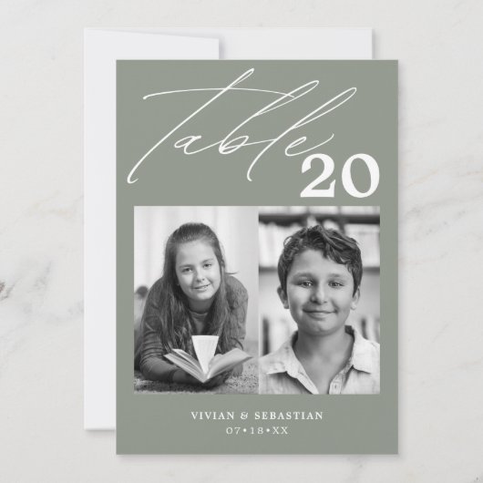 Mariage de taille minimale Numéro de table Deux im (Dos)