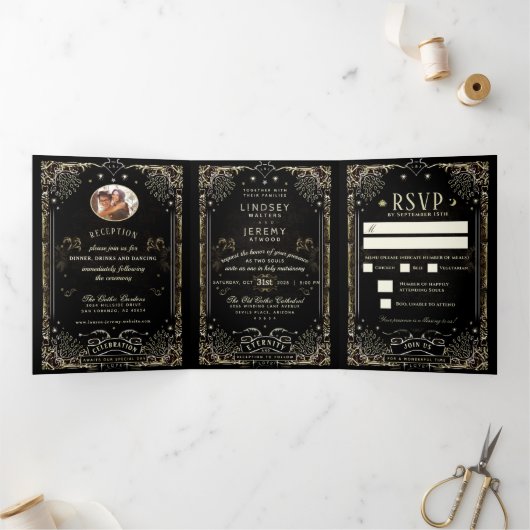 Mariage de Tarot Halloween - MENU "Avec" (Intérieur)