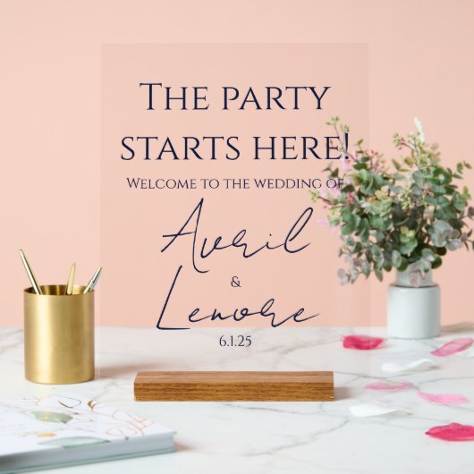 Mariage de texte bleu foncé simple (Mariage)