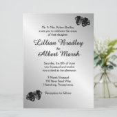 Mariage de théâtre Invitation Argent (Debout devant)