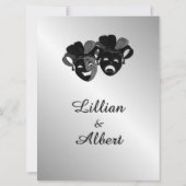 Mariage de théâtre Invitation Argent (Dos)