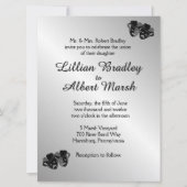 Mariage de théâtre Invitation Argent (Devant)
