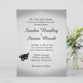 Mariage de théâtre Invitation Argent (Debout devant)