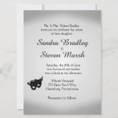 Mariage de théâtre Invitation Argent (Devant)