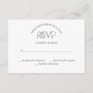Mariage de timbre vintage RSVP