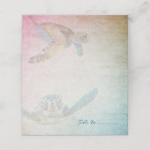 Mariage de tortue de mer Escort ou cartes de lieu (Extérieur déplié)