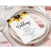 Mariage de tournesol blanc jaune Floral Invitation